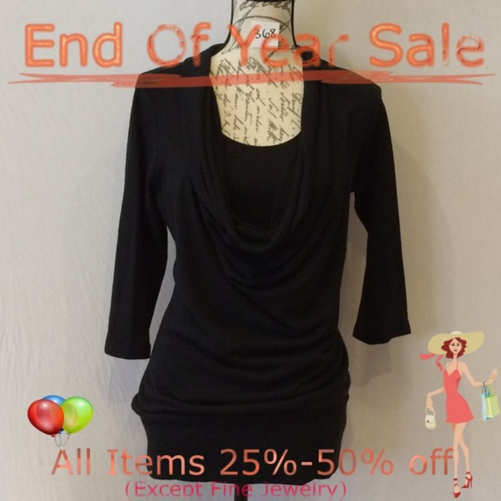 Jennie & Marlins Stretchy Sweater with vowel neck - Picture 1 of 4